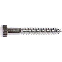 Midwest Fastener 01319 Lag Screw, 3/8 in Thread, 4 in OAL, Zinc