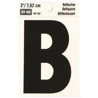 LETTER B  3" #RV-50 REFLECTIVE BLACK