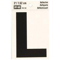 LETTER L  3" #RV-50 REFLECTIVE BLACK