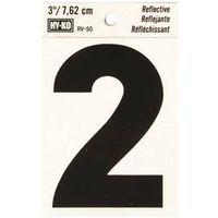 NUMBER 2  3" #RV-50 REFLECTIVE BLACK