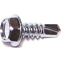 Midwest Fastener 03281 Screw, #8 Thread, 1/2 in L, Coarse Thread, Hex Drive, Self-Drilling, Sharp Point, Steel, Zinc