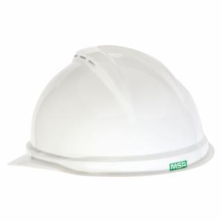 HARD HAT MSA VENTED WHITE/RAT 10034027 