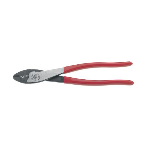 Klein Tools 1005 Crimping and Cutting Tool, 22 to 10 AWG Wire, 22 to 10 AWG Cutting Capacity, 9.6 in OAL, Plastic Handle