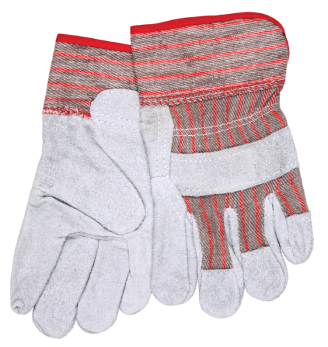 GLOVES LEATHER PALM(LADIES)1201S RED CUFF
