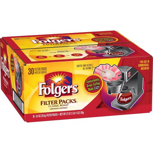 COFFEE  FOLGERS REG. FILTER PACK 40ct .9 OZ