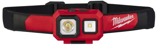 Milwaukee TRUEVIEW Series 2104 Headlamp, AAA Battery, LED Lamp, 450 Lumens, Flood, Spot Beam, 295 ft Beam Distance, Red