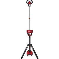Milwaukee M18 ROCKET 2136-20 Tower Light/Charger, 1.3 A, 120 VAC, 18 VDC, Lithium-Ion Battery, LED Lamp, Black/Red