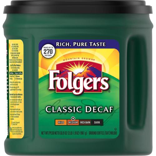 COFFEE  FOLGERS DECAF 6/28.8oz