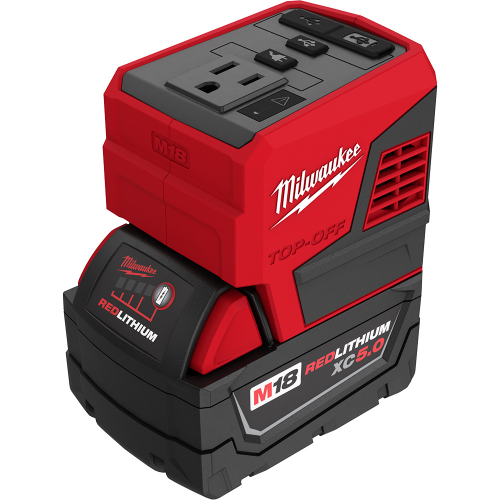 Milwaukee M18 TOP-OFF 2846-20 Power Supply, 18 VDC Input, 1.67/2.4/3 A Output, 175 W Nominal Output, 1 -Outlet