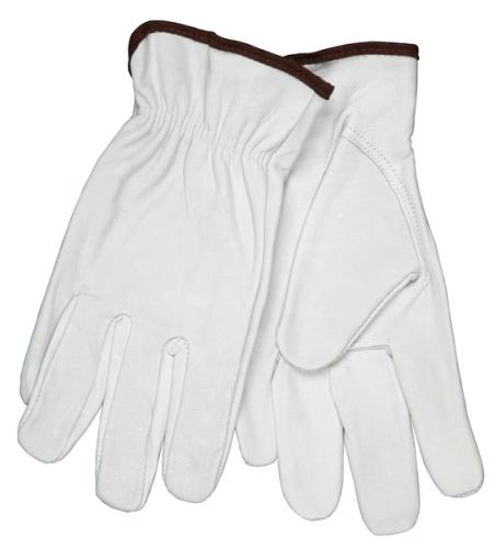 GLOVES GOATSKIN DRIVERS 3613 LG BROWN PIPING
