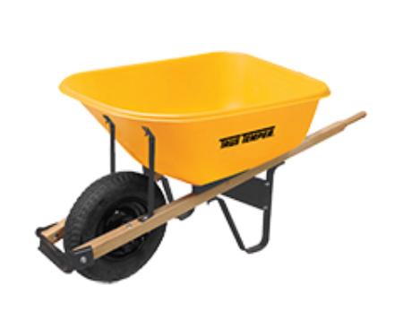 WHEELBARROW  YEL POLY 6CU TRUET
