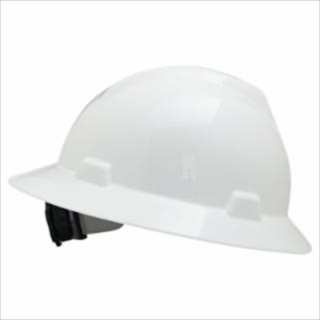 Safety Works SWX00358 Hard Hat, White, 4-Point Textile Suspension, HDPE Shell, Class: E