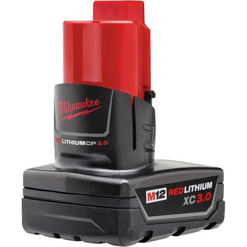 Milwaukee 48-11-2402 Rechargeable Battery Pack, 12 V Battery, 3 Ah, Includes: Sturdy Base