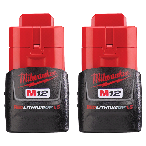 Milwaukee M12 REDLITHIUM 48-11-2411 Rechargeable Battery Pack, 12 V Battery, 1.5 Ah, 1/2 hr Charging