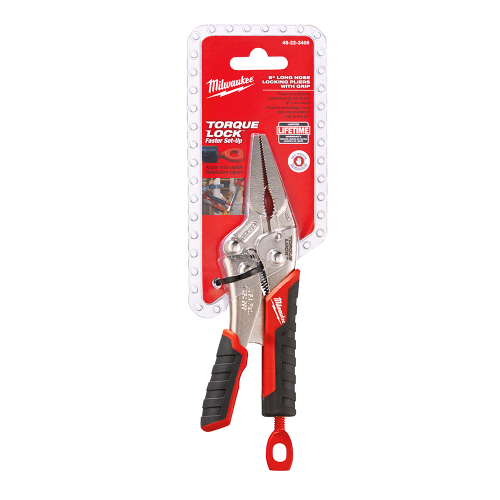 PLIERS  LOCKING 6" LONG NOSE MILWAUKEE 48-22-3406