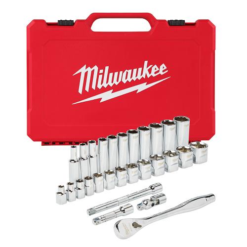 SOCKET SET  3/8DR SAE MILWAUKEE