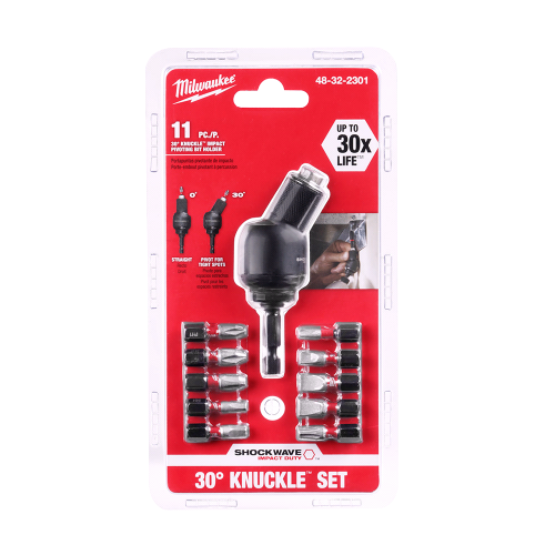 Milwaukee SHOCKWAVE 48-32-2301 Bit Holder with C-Ring, 1/4 in Drive, Hex Drive, 1/4 in Shank, Hex Shank, Steel