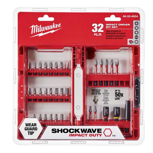 Milwaukee 48-32-4004 Drive Bit Set, 32-Piece, Heavy-Duty, Steel