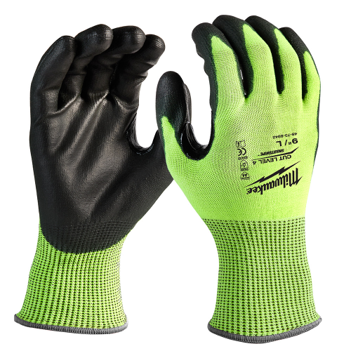 GLOVES  HI VIS LG CUT LEVEL 4 MILWAUKEE