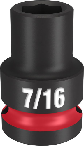Milwaukee SHOCKWAVE Impact Duty Series 49-66-6200 Shallow Impact Socket, 3/8 in Socket, 1/2 in Drive, Square Drive