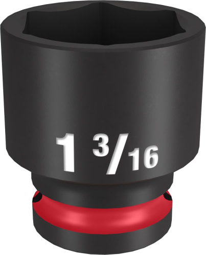 Milwaukee SHOCKWAVE Impact Duty Series 49-66-6213 Shallow Impact Socket, 1-3/16 in Socket, 1/2 in Drive, Square Drive