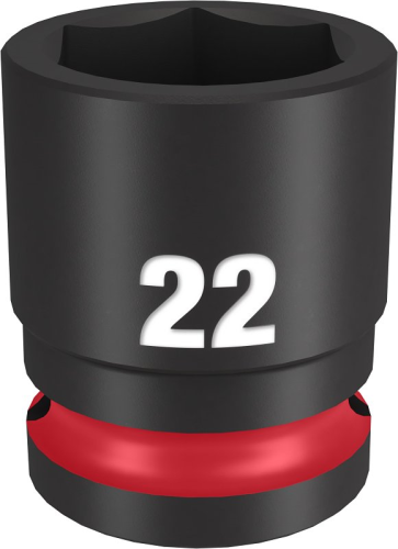SOCKET  1/2" DRIVE 22MM STANDARD 6 POINT SHOCKWAVE IMPACT SOCKET
