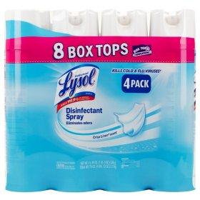 Lysol 79326 Disinfectant Spray, 19 oz Can, Liquid, Spring Waterfall, Clear