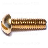 SCREW  MACH. BRASS 12-24x2 RD.HD 20/BX