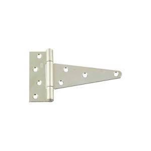 National Hardware N129-072 T-Hinge, 3-3/4 in W Frame Leaf, 1.37 in H Frame Leaf, Steel, Zinc, Tight Pin, 70 lb
