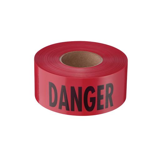 Empire 711004 Barricade Tape, 1000 ft L, 3 in W, Black/Red, Plastic