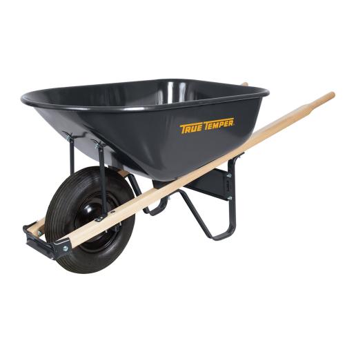 WHEELBARROW  GRAY STEEL 6CU TRUETEMPER MED.DUTY R625