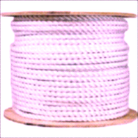 Baron 54212 Rope, 3/8 in Dia, 500 ft L, 100 lb Working Load, Nylon, White