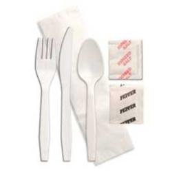 CUTLERY KIT 250/CT K-F-S-SALT PEPPER NAPKIN