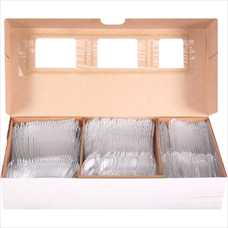 CLEAR CUTLERY COMBO 360PC K-F-S