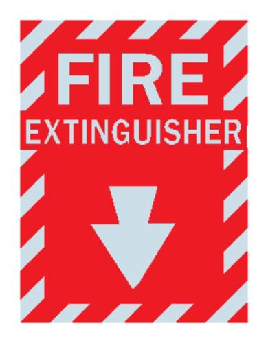 SIGN  "FIRE EXTINGUISHER" #826