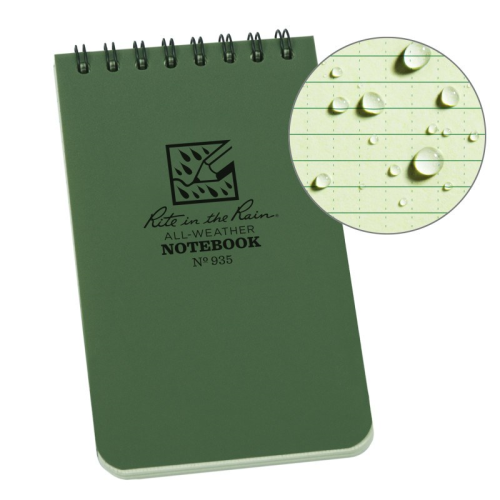 NOTEBOOK  3X5 GREEN RITE IN THE RAIN