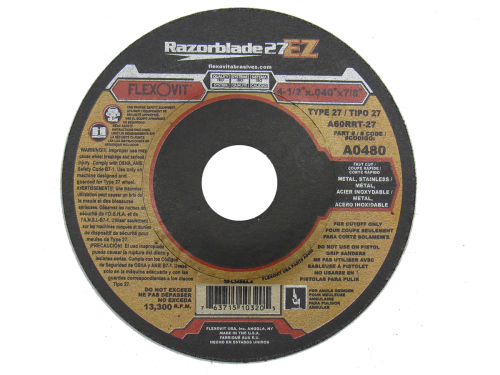 CUTTING DISC 4-1/2 X .040 7/8 ARBOR A0480
