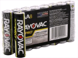 BATTERY  RAYOVAC AAA ALKALINE AL-AAA 8/PK  96/CS