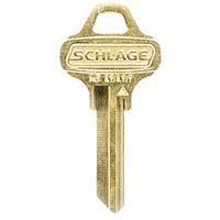 Hy-Ko 11010C123 Key Blank, Brass, Nickel-Plated, For: Schlage C123 Locks