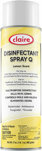DISINFECTANT SPRAY  Q LEMON 17oz 12/CS CGC1002