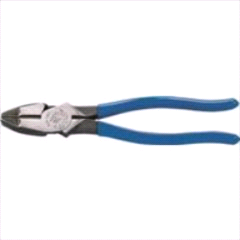 Klein Tools D2000-9NE Lineman's Plier, 9-3/8 in OAL, Light Blue Handle, 1-1/4 in W Jaw, 1.594 in L Jaw