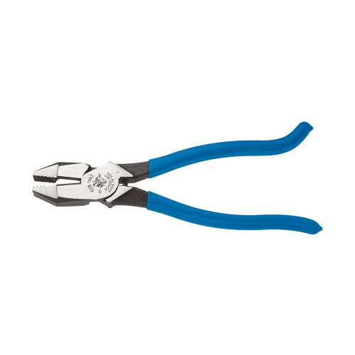 Klein Tools D2000-9ST Ironworker's Plier, 7.281 in L Handle, 9-3/8 in OAL, Blue Handle, Hook Bend Handle