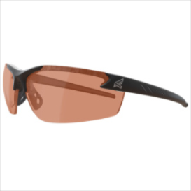 GLASSES  BLACK FRAME AMBER LENSES EDGE