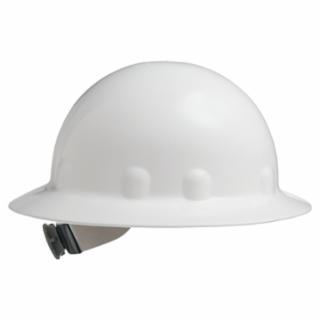HARD HAT FIB-METAL WH W/RAT FULL BRIM 