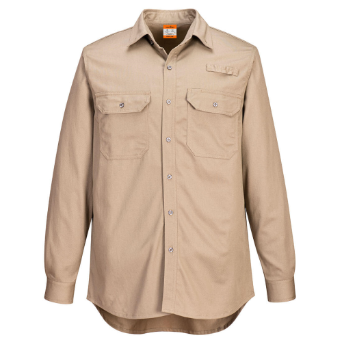 SHIRT  FR VENTED KHAKI SIZE LARGE