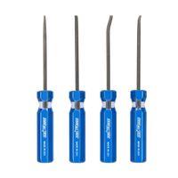 Channellock HP-4H Precision Hook and Pick Set, 4-Piece, Alloy Steel, Gun Metal High Polish, Blue