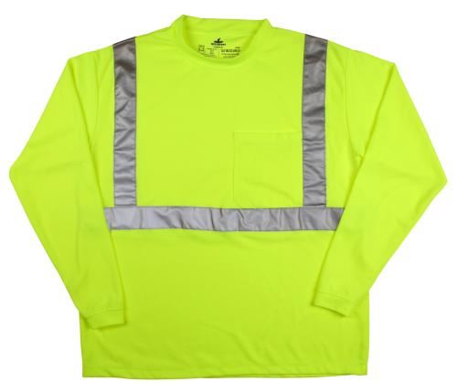 T-SHIRT LONG SLEEVE 4XLG CLASS2 FL.LIME 