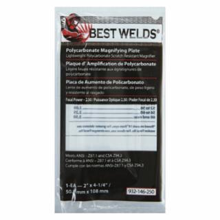 WELDING LENS MAGNIFIER 2.5 2"X4-1/4"POLY 