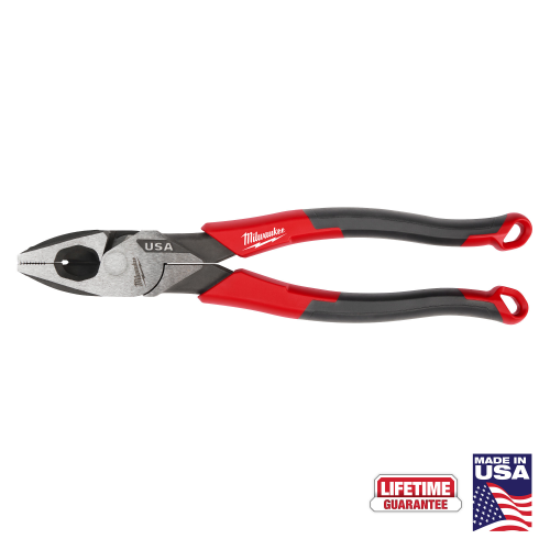 PLIERS  9" LINEMANS COMFORT GRIP MILWAUKEE USA