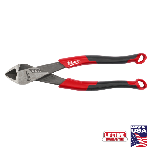 PLIERS  8" DIAGONAL COMFORT GRIP CUTTING MILWAUKEE USA